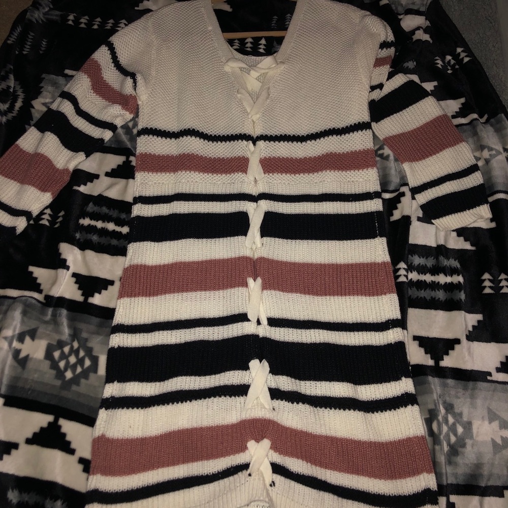 Striped sweater dress